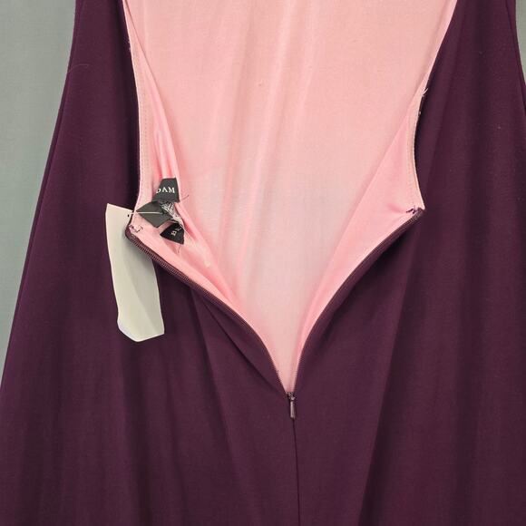 Betsy Adam Purple Formal Maxi Dress Beaded Sleeveless Padded Zip Women's Size 12 - Picture 8 of 15